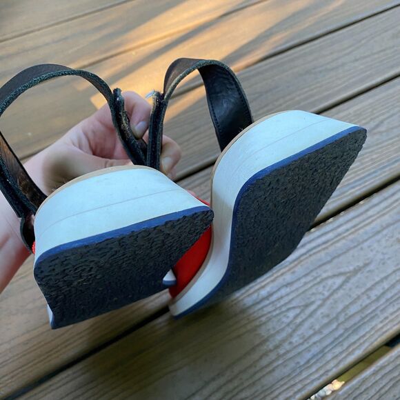 Marithe Francois Girbaud Sling Back Mule‎ Shoe Women's EU 39 Color Red - Picture 3 of 8